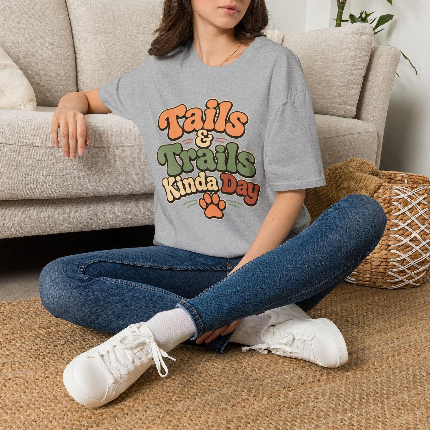 Tails & trails kinda day paw T-Shirt