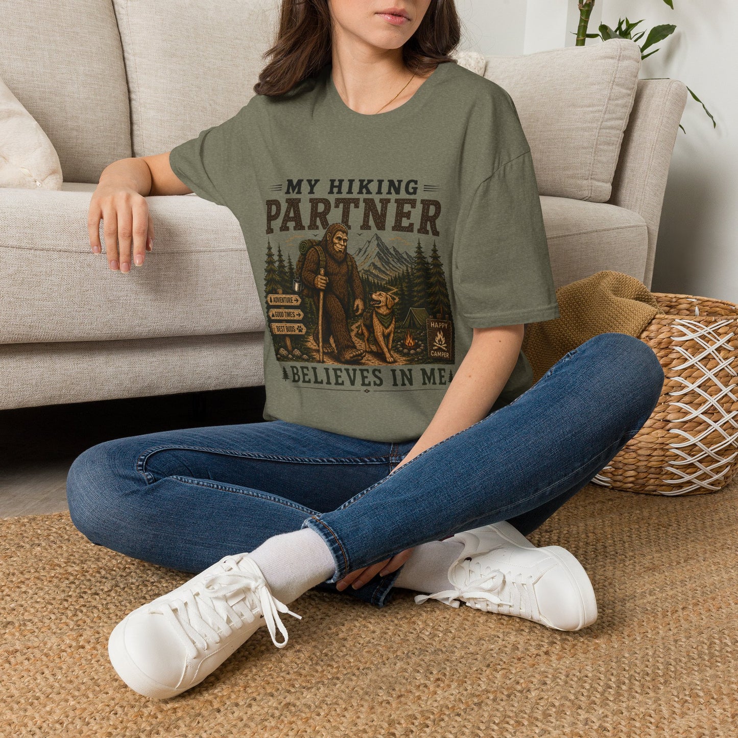 My Hiking Partner Believes in Me T-Shirt