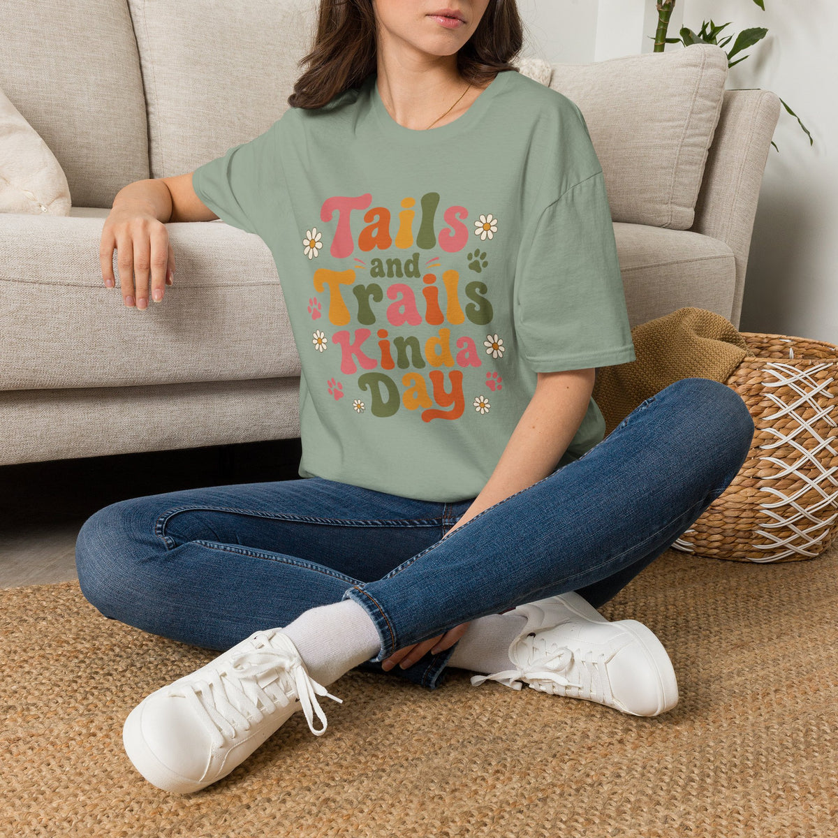 Tails and Trails Kinda Day, Daisy Edition T-Shirt