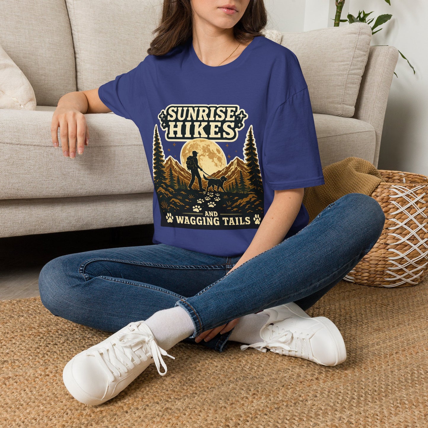 Sunrise Hikes and wagging tails T-Shirt
