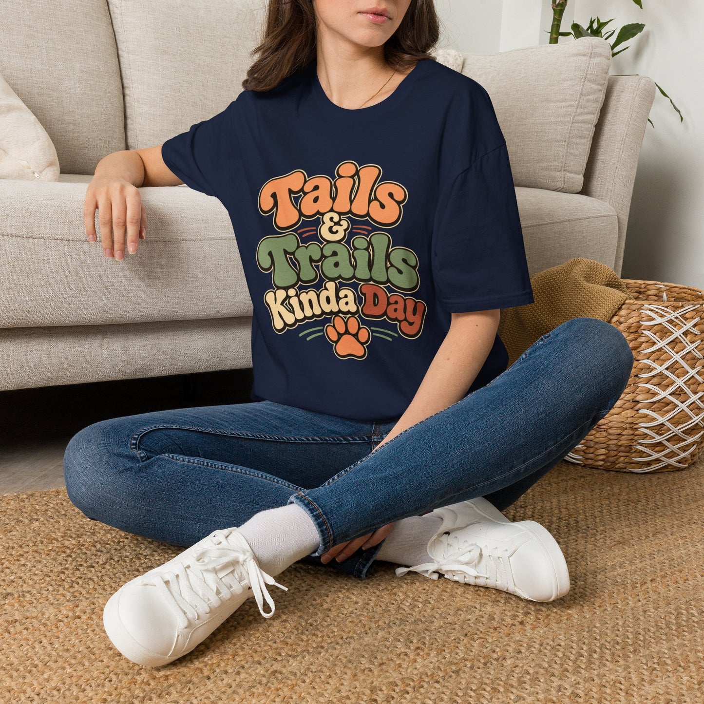 Tails & trails kinda day paw T-Shirt