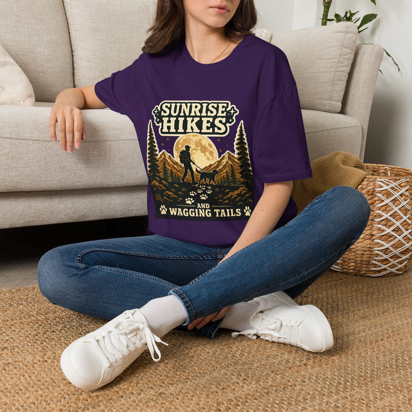 Sunrise Hikes and wagging tails T-Shirt