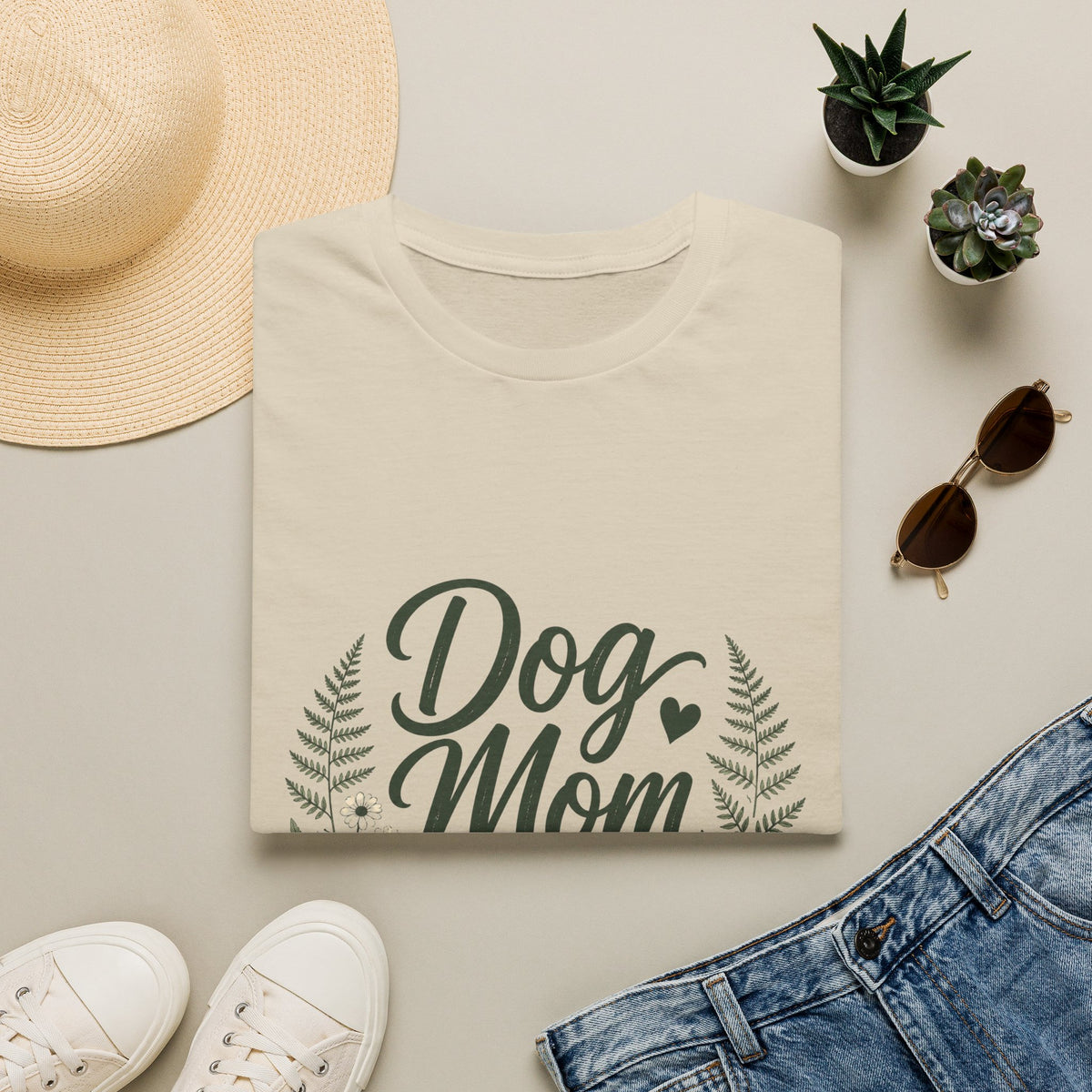 Dog mom with botanical T-Shirt