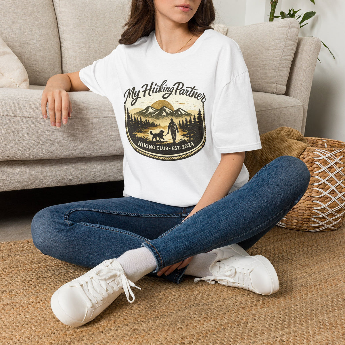 Hiking partner has four legs  T-Shirt