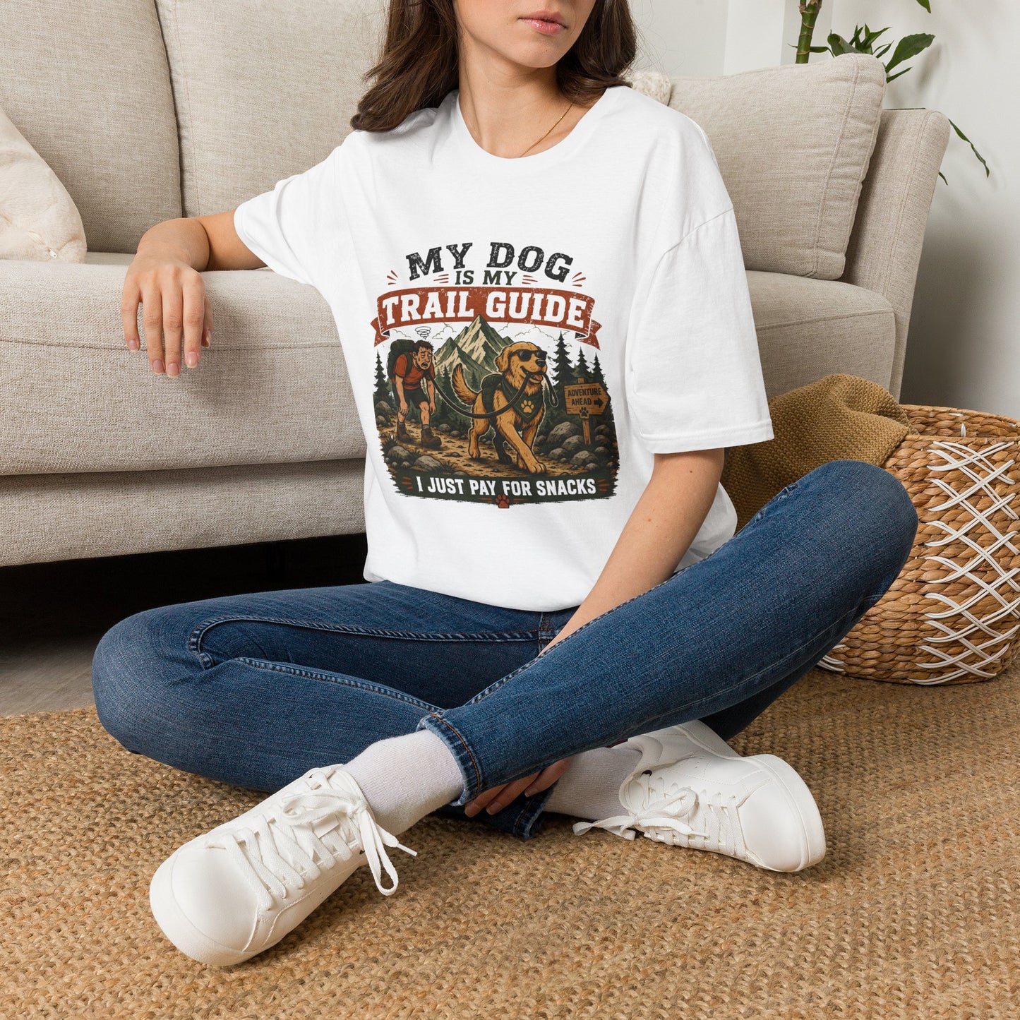 My Dog Is My Trail Guide, I Pay for Snacks T-Shirt