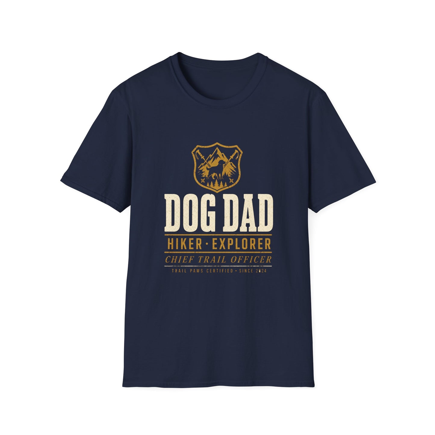 Dog Dad Hiking Badge T-Shirt