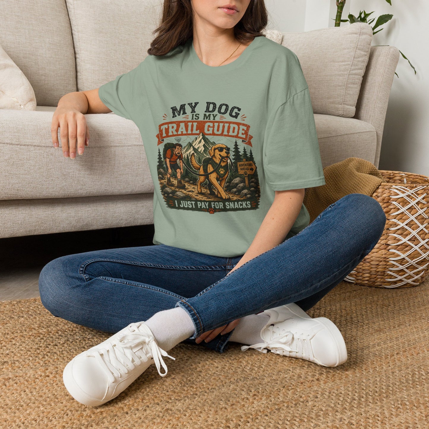 My Dog Is My Trail Guide, I Pay for Snacks T-Shirt