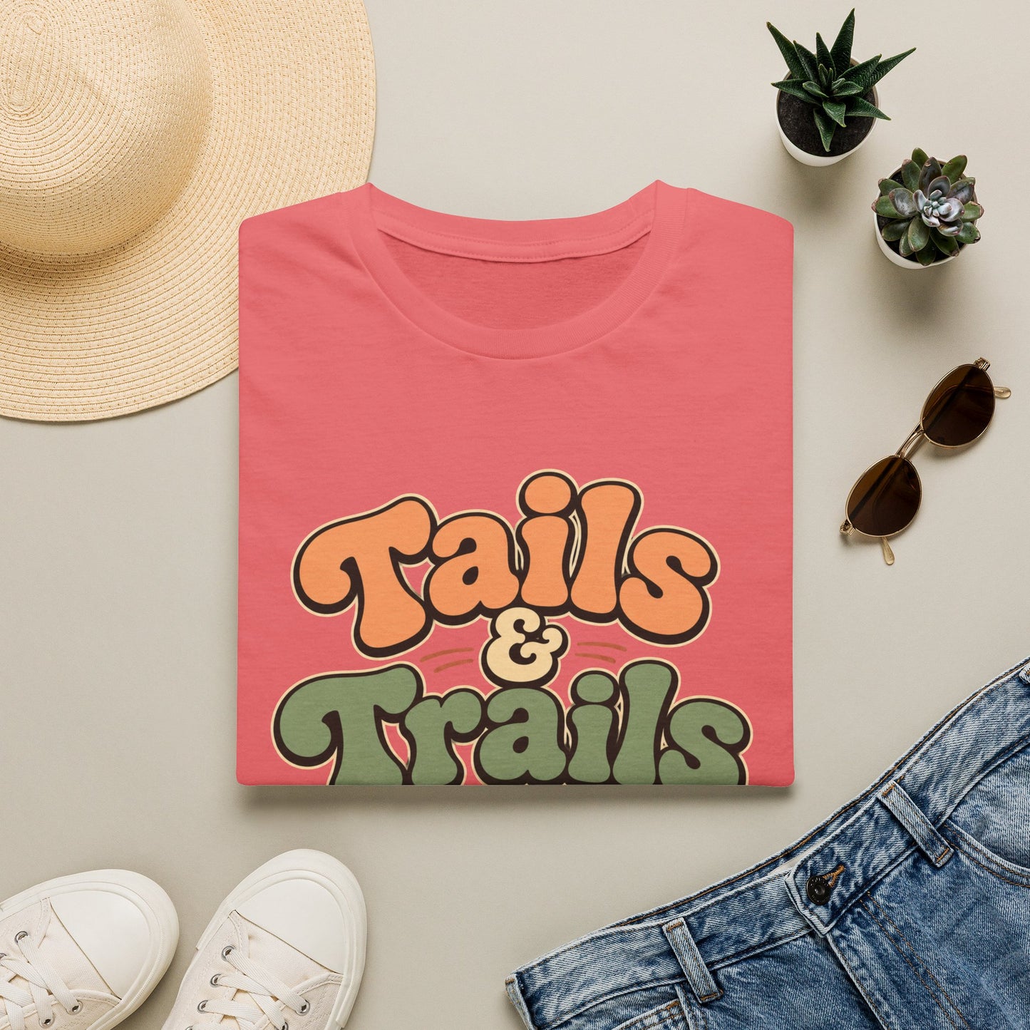 Tails & trails kinda day paw T-Shirt