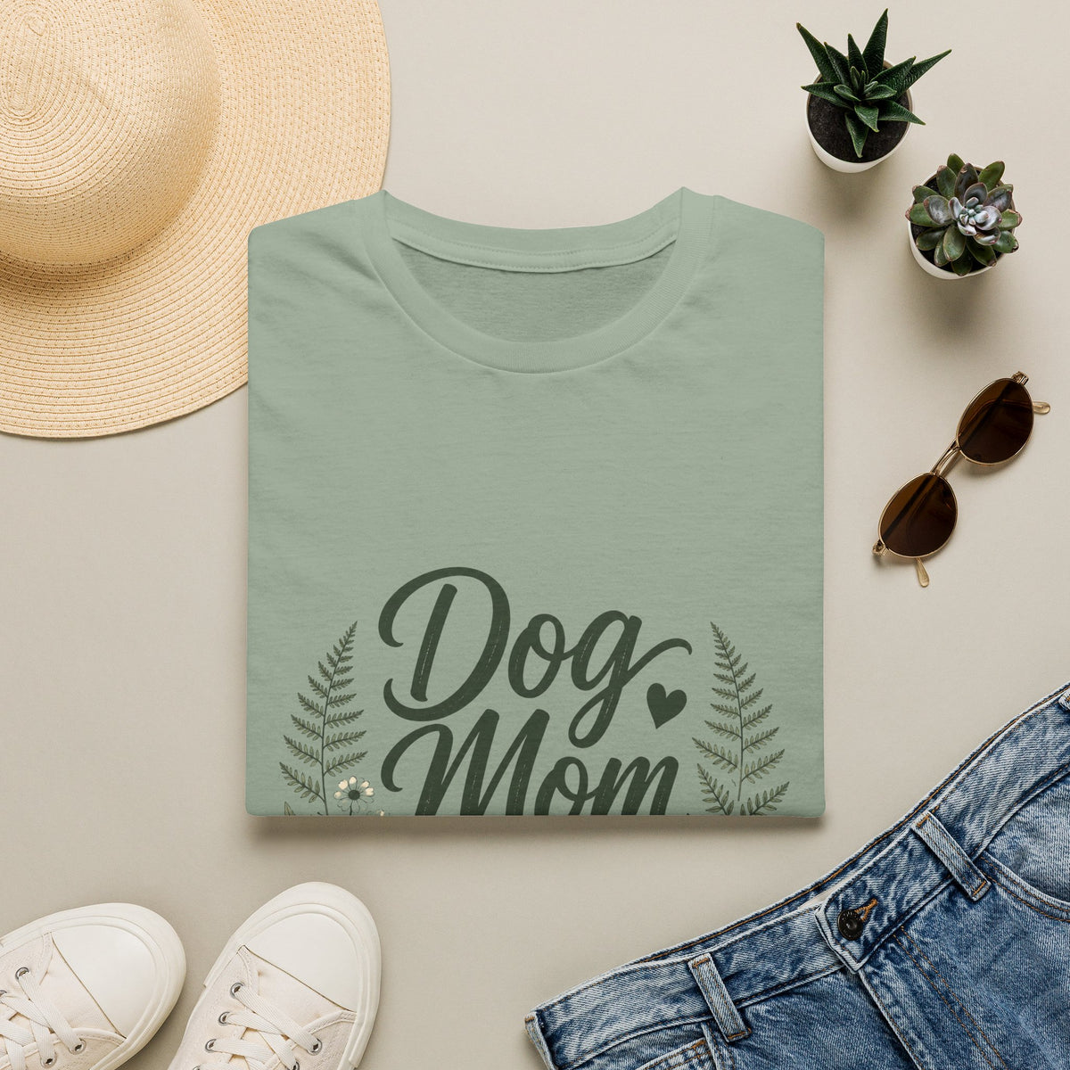 Dog mom with botanical T-Shirt