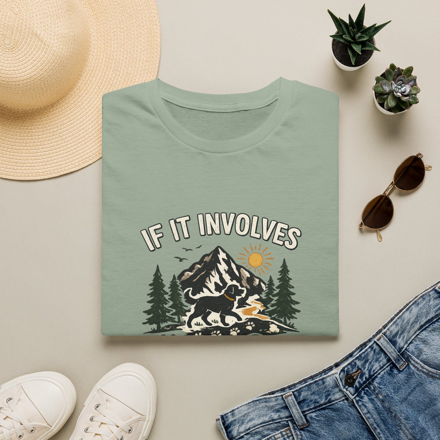 If It Involves Hiking & Dogs T-Shirt