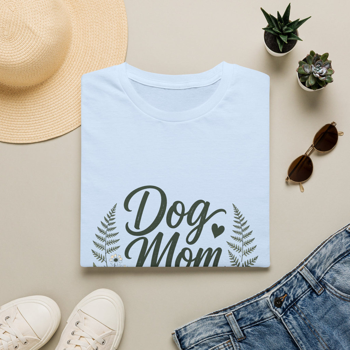 Dog mom with botanical T-Shirt