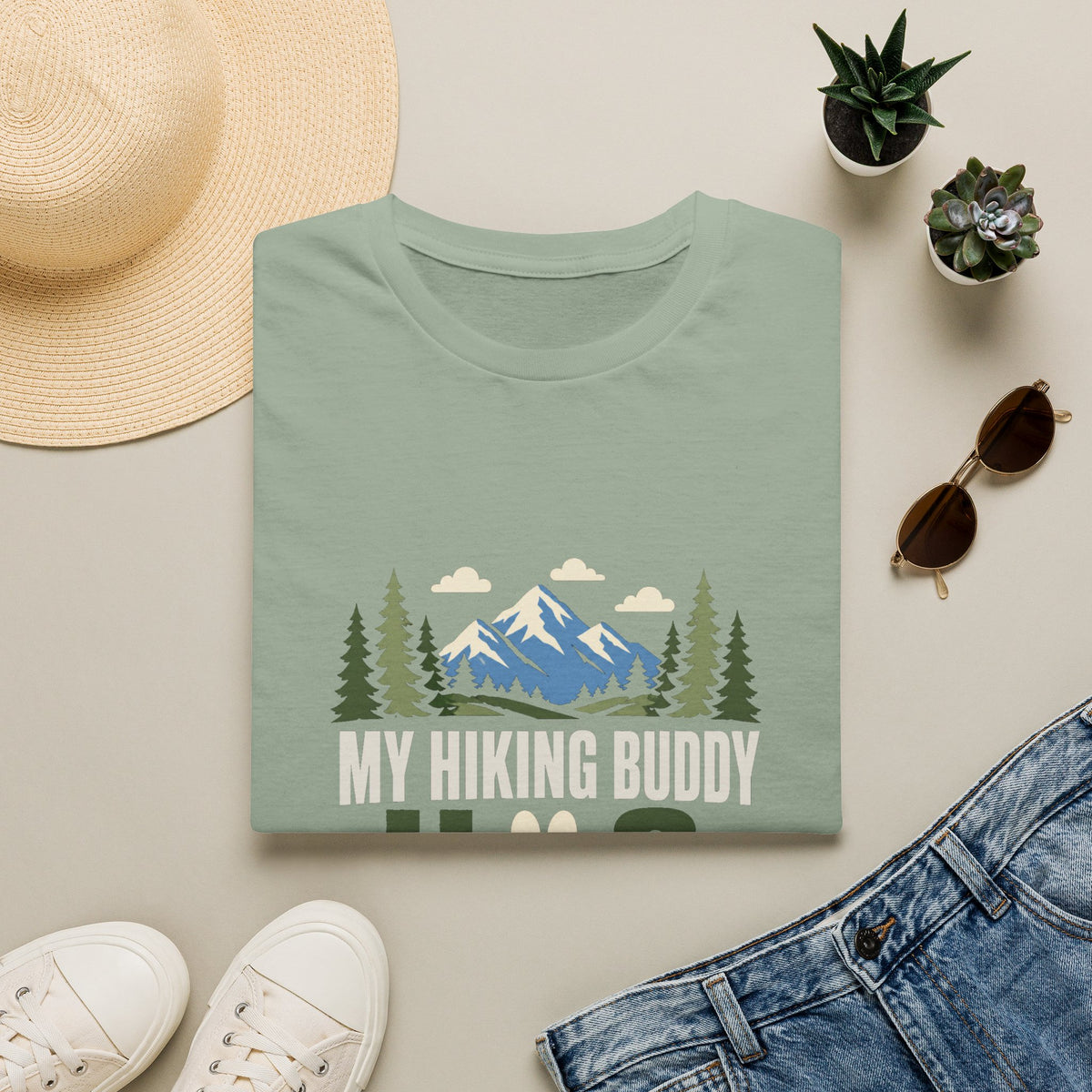 My Hiking Buddy Has Paws T-Shirt