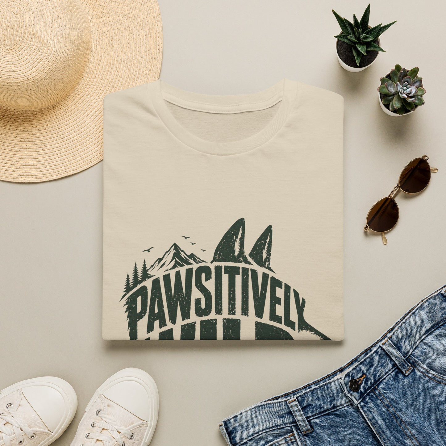 Positively Wild Wolf Logo T-Shirt