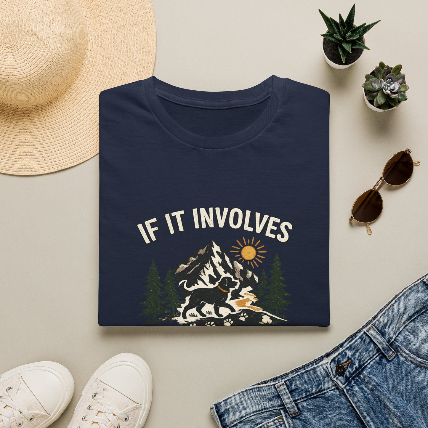 If It Involves Hiking & Dogs T-Shirt