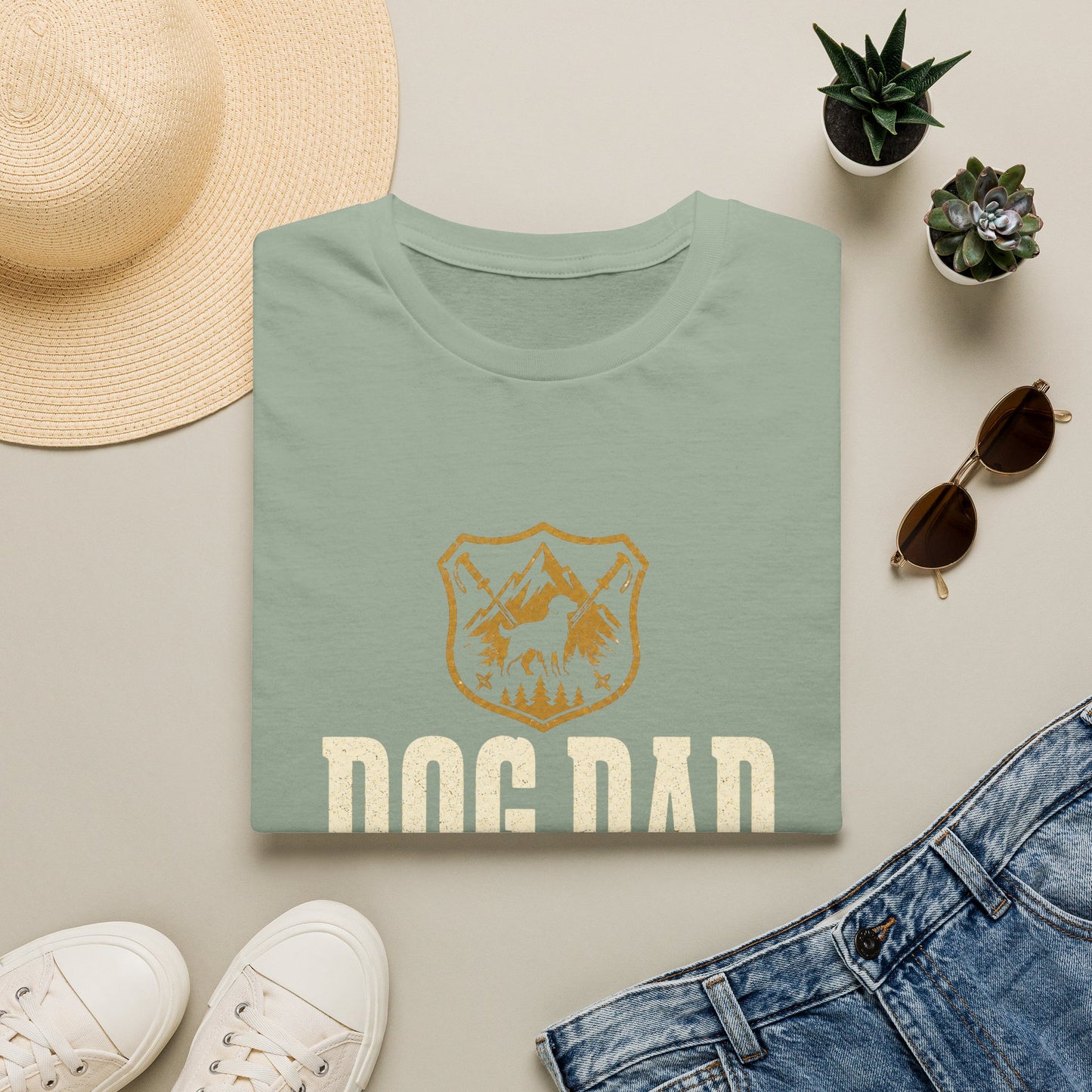 Dog Dad Hiking Badge T-Shirt