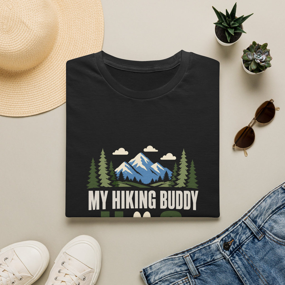My Hiking Buddy Has Paws T-Shirt