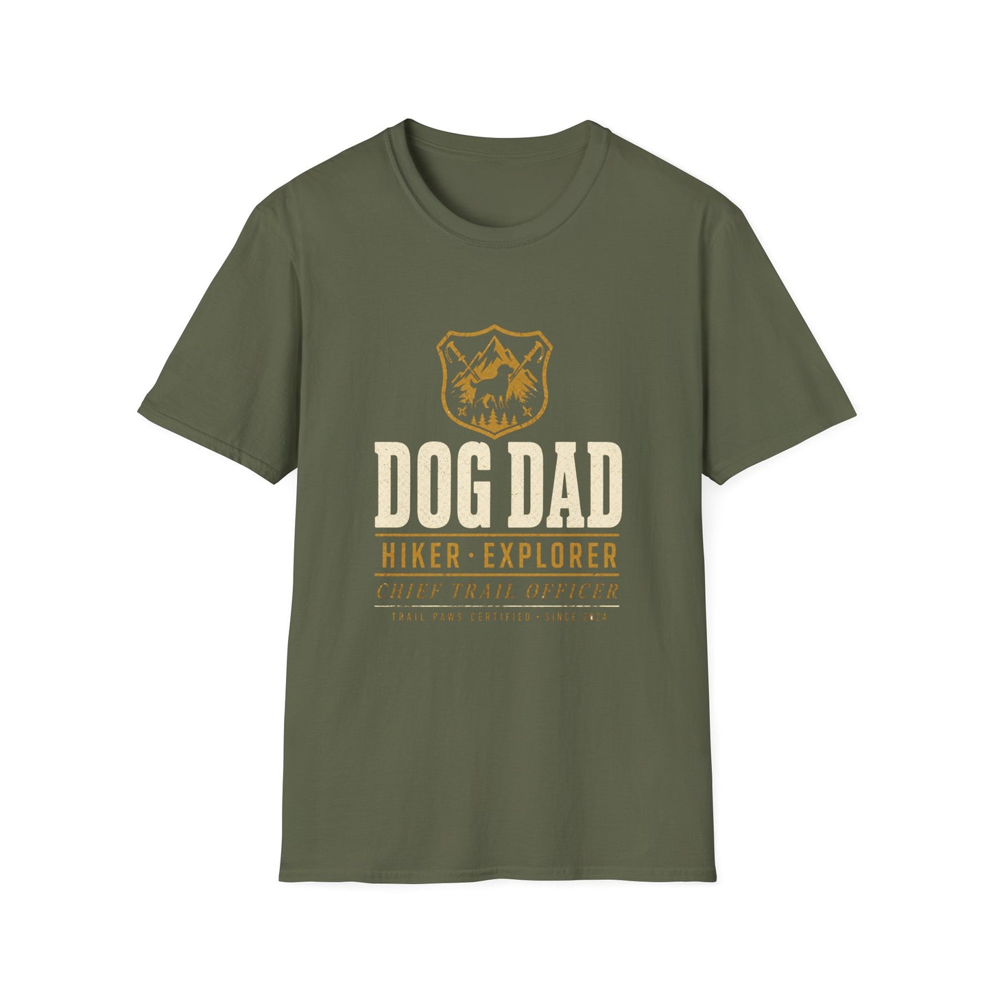 Dog Dad Hiking Badge T-Shirt