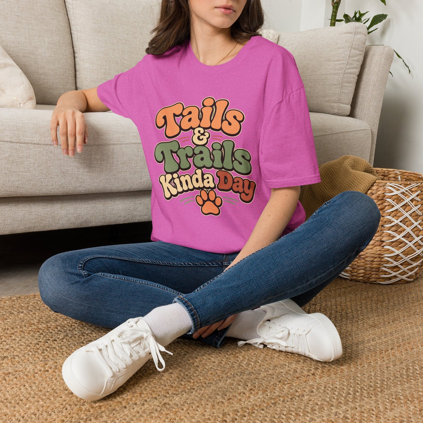 Tails & trails kinda day paw T-Shirt