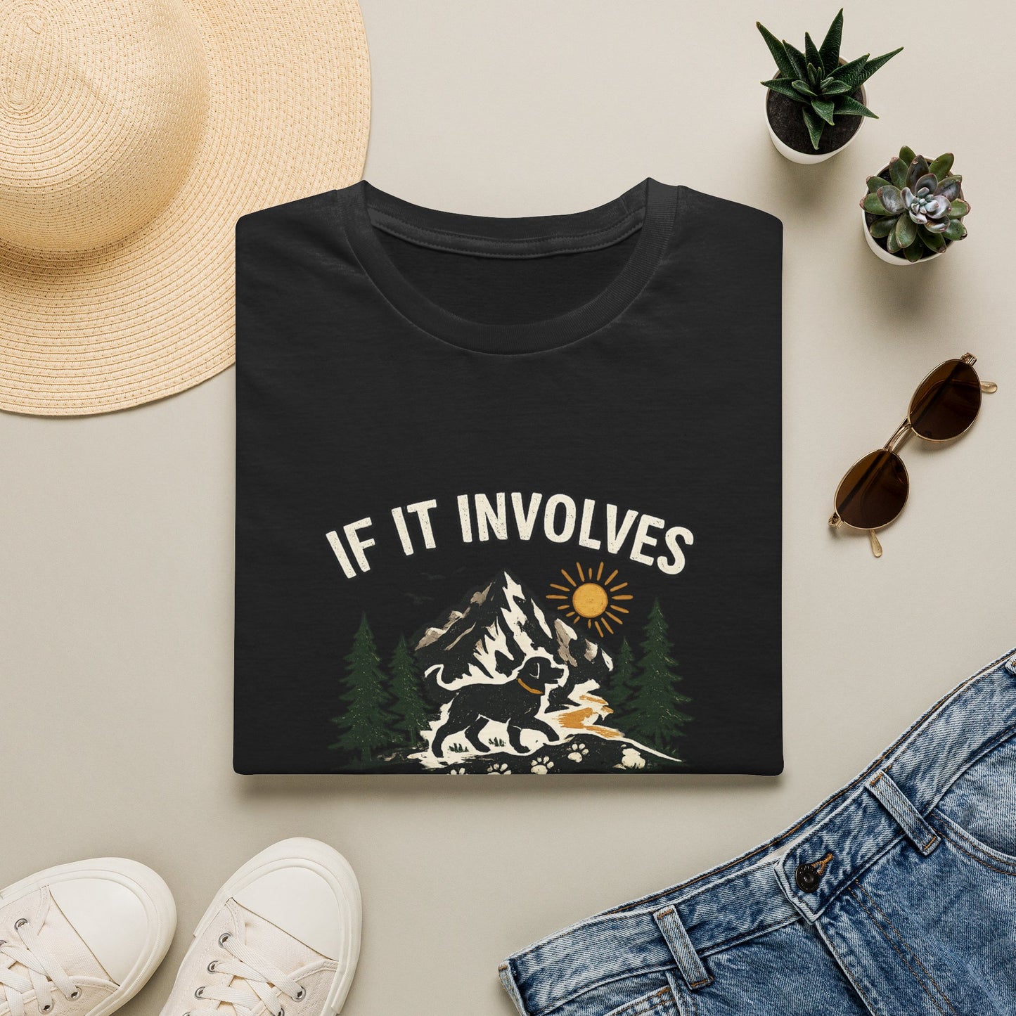 If It Involves Hiking & Dogs T-Shirt