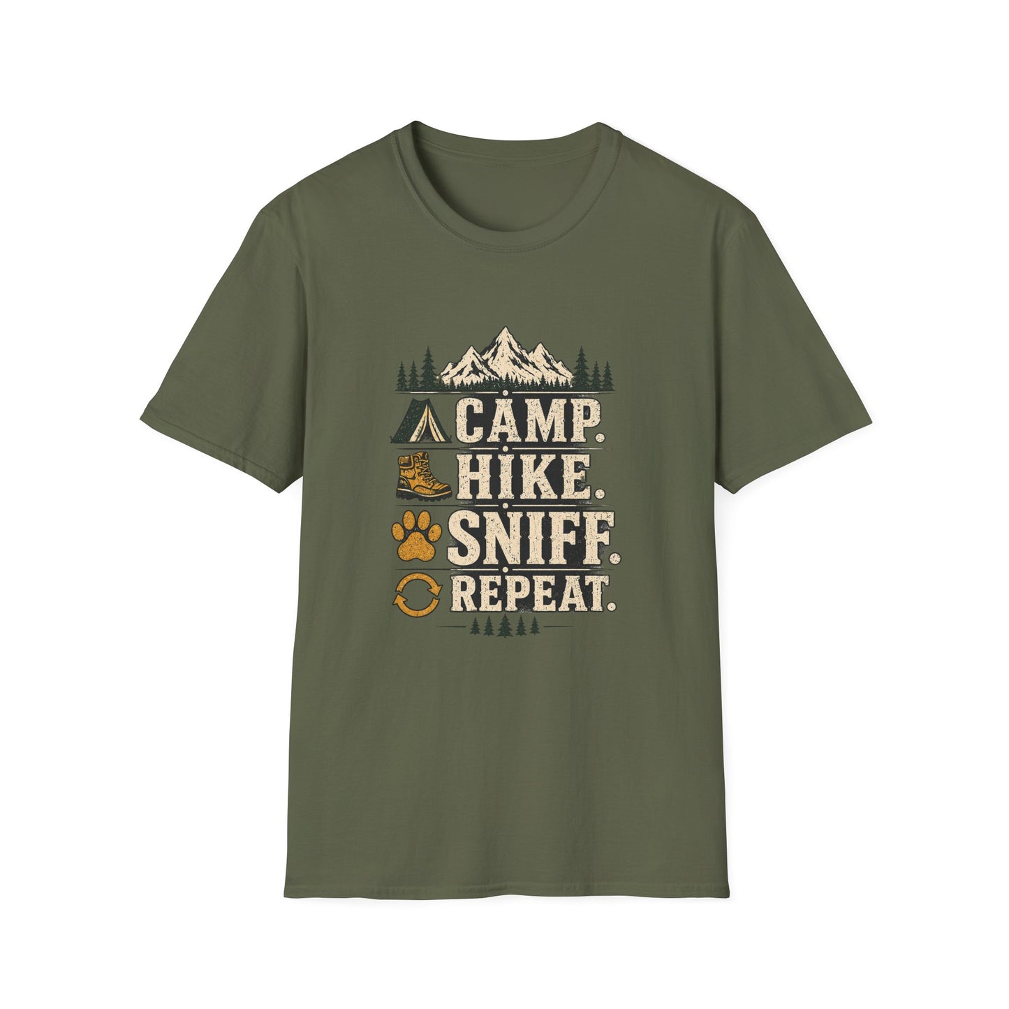 Camp, Hike, Sniff, Repeat T-Shirt