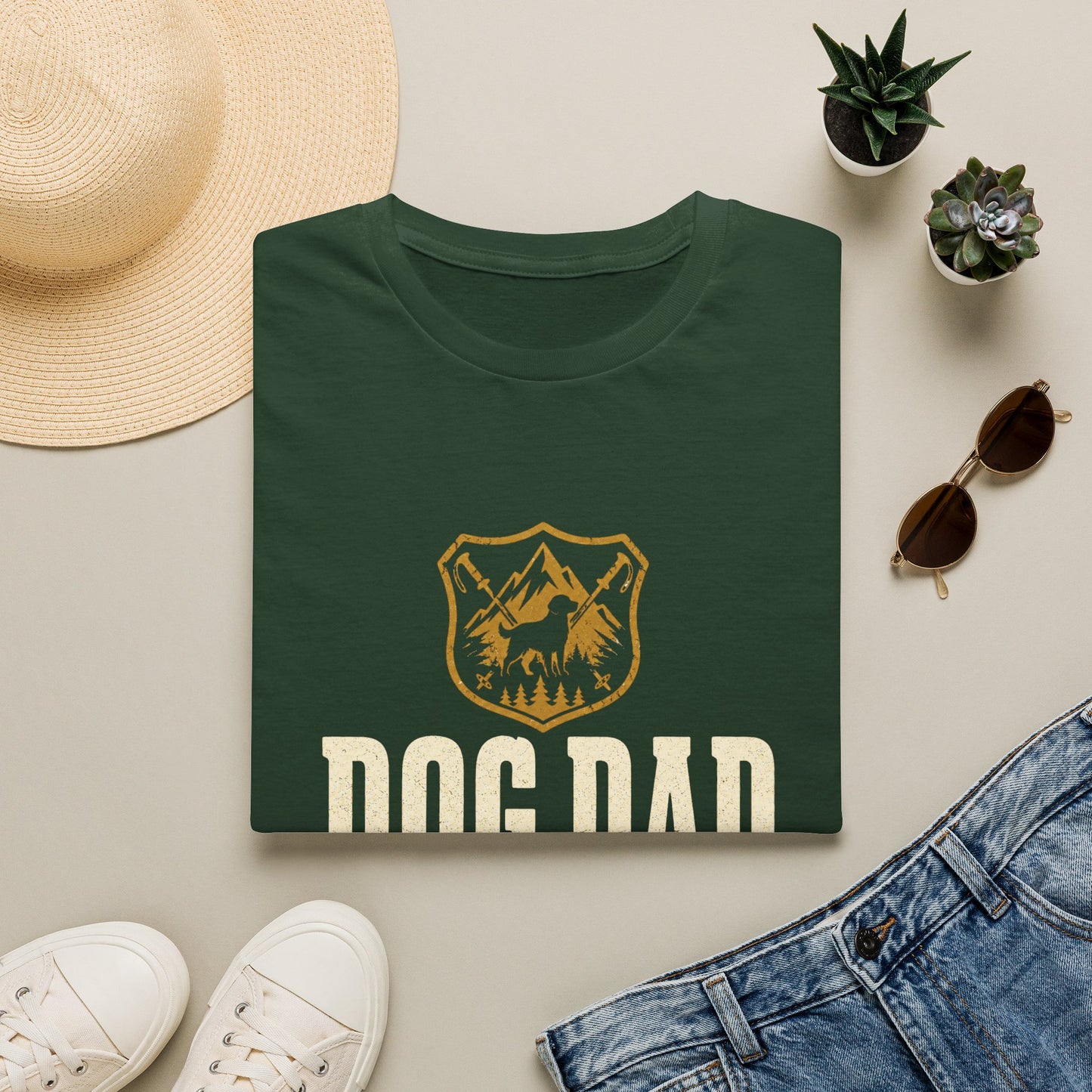 Dog Dad Hiking Badge T-Shirt