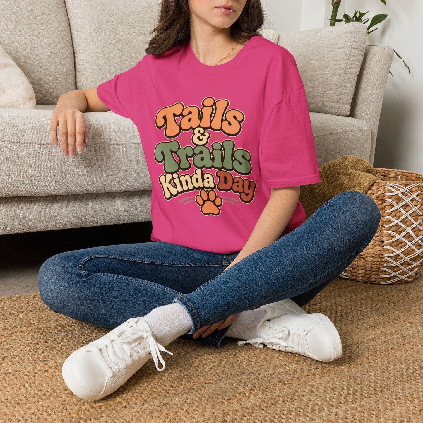 Tails & trails kinda day paw T-Shirt