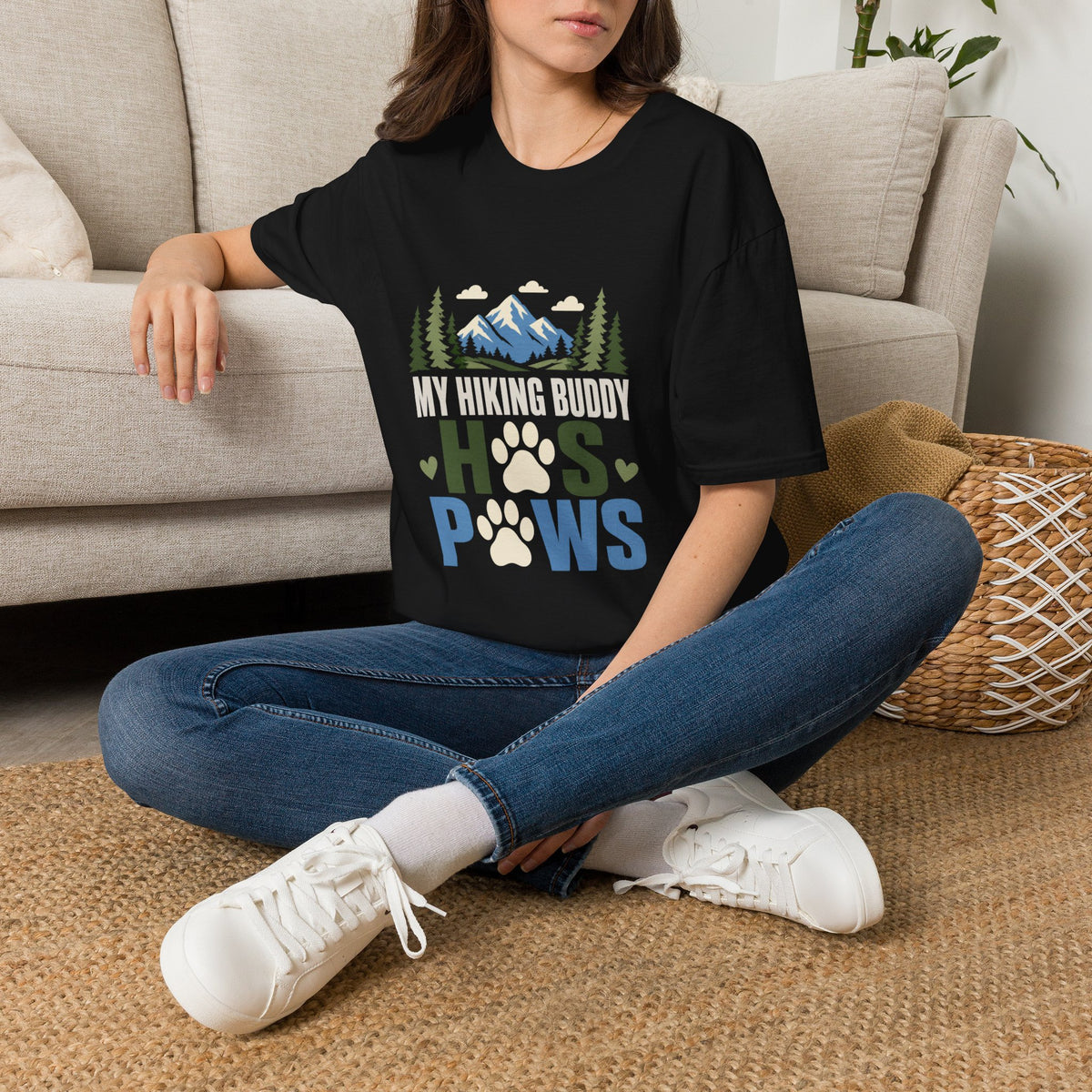 My Hiking Buddy Has Paws T-Shirt