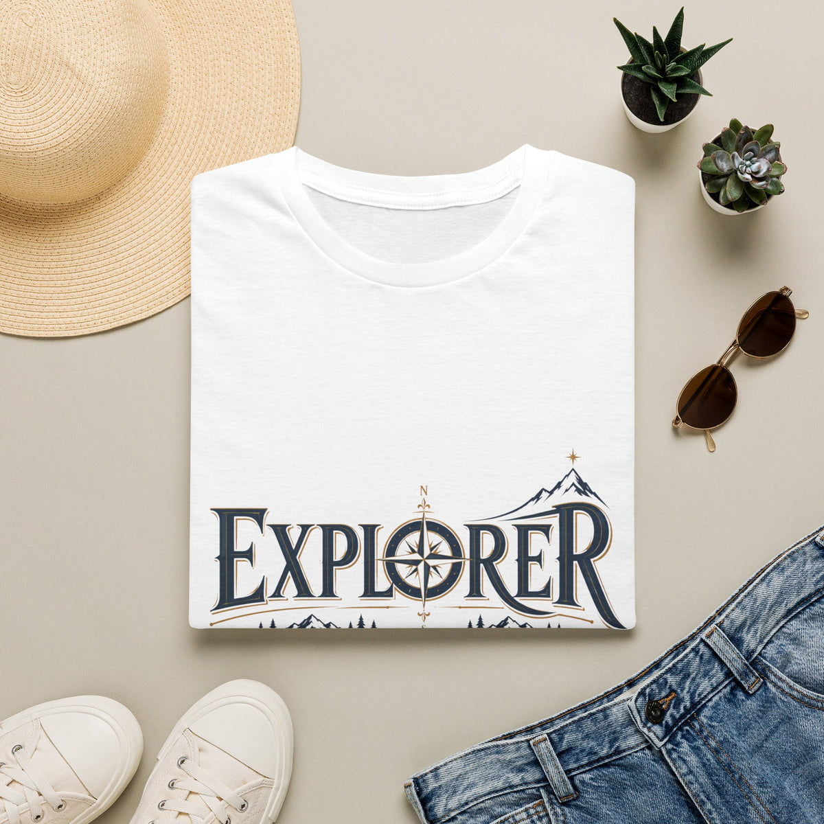 Explorer emblem with vintage T-Shirt