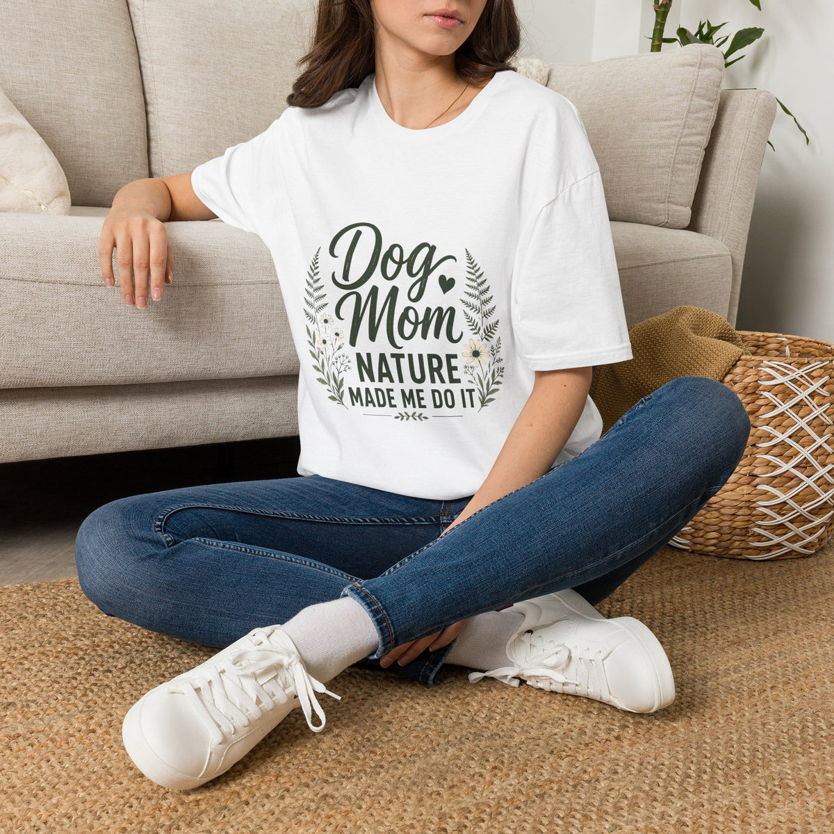 Dog mom with botanical T-Shirt