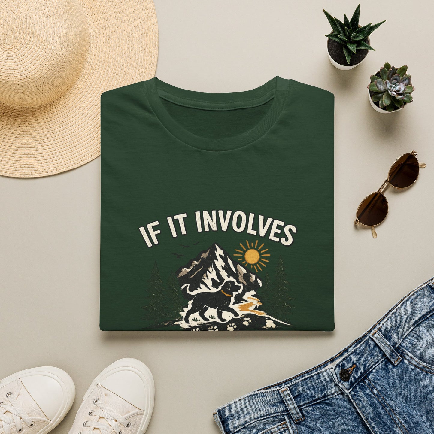If It Involves Hiking & Dogs T-Shirt