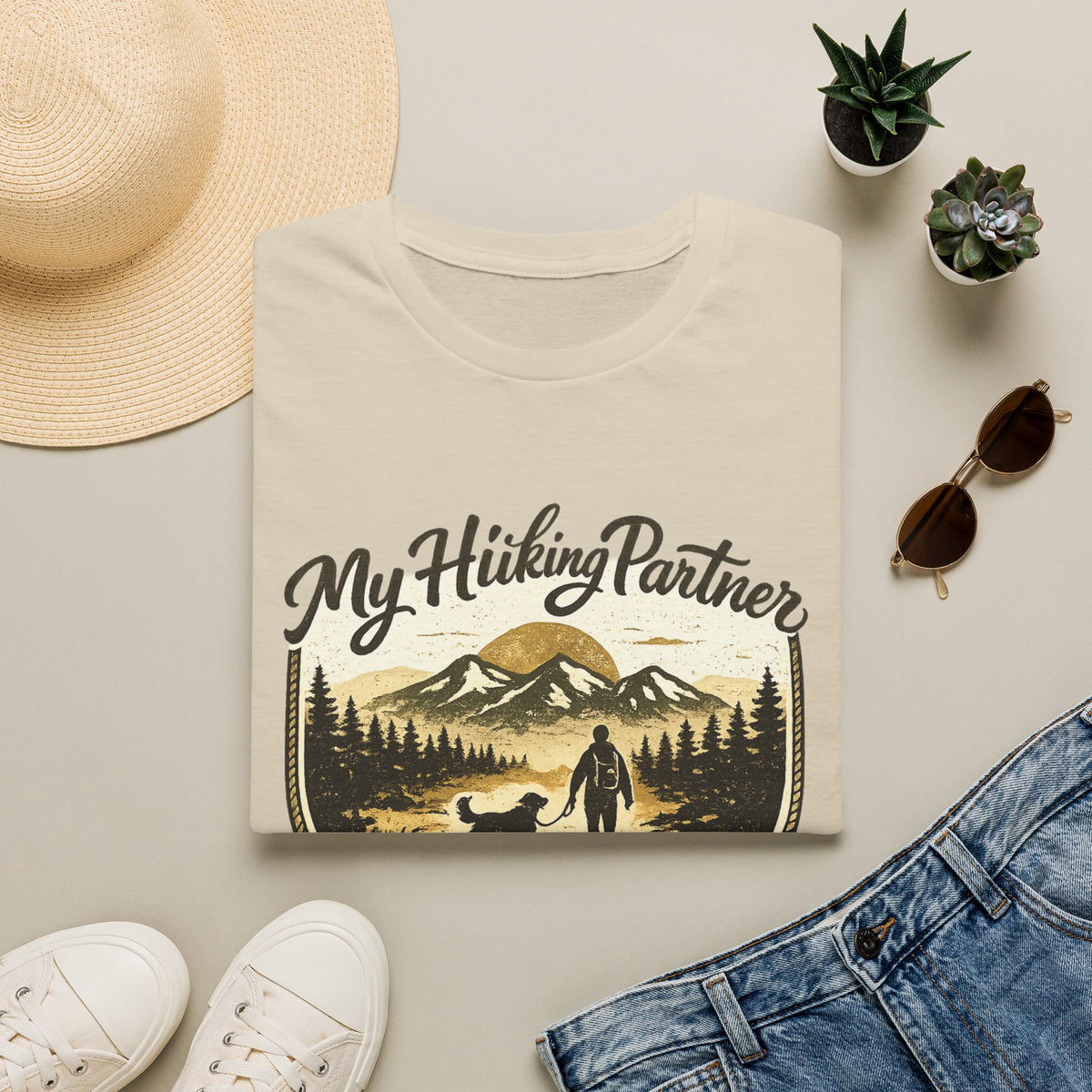 Hiking partner has four legs  T-Shirt