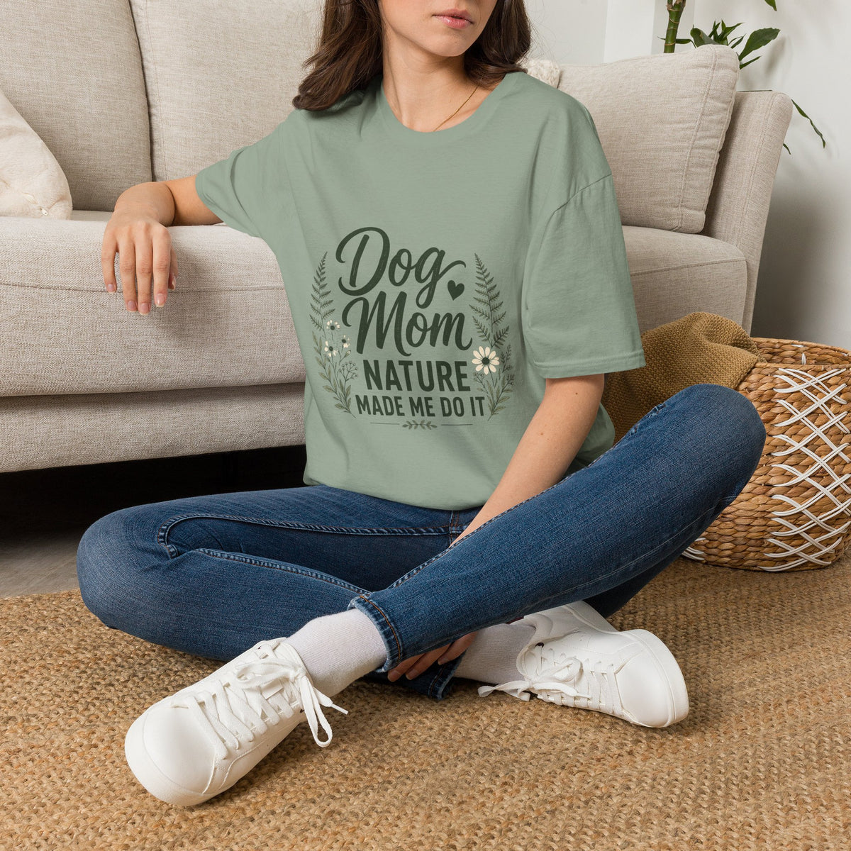 Dog mom with botanical T-Shirt