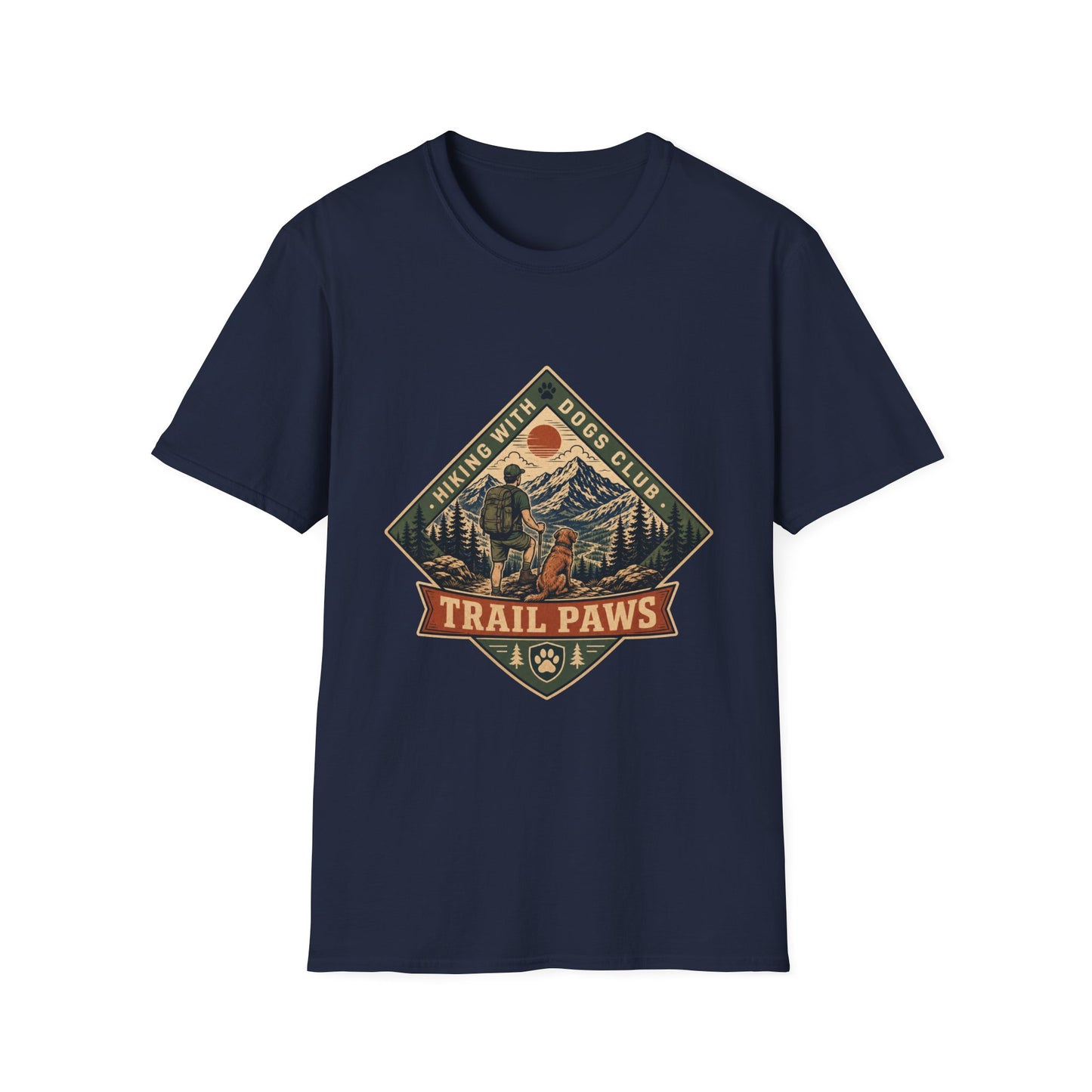 Hiking Dogs Wagging Trail T-Shirt