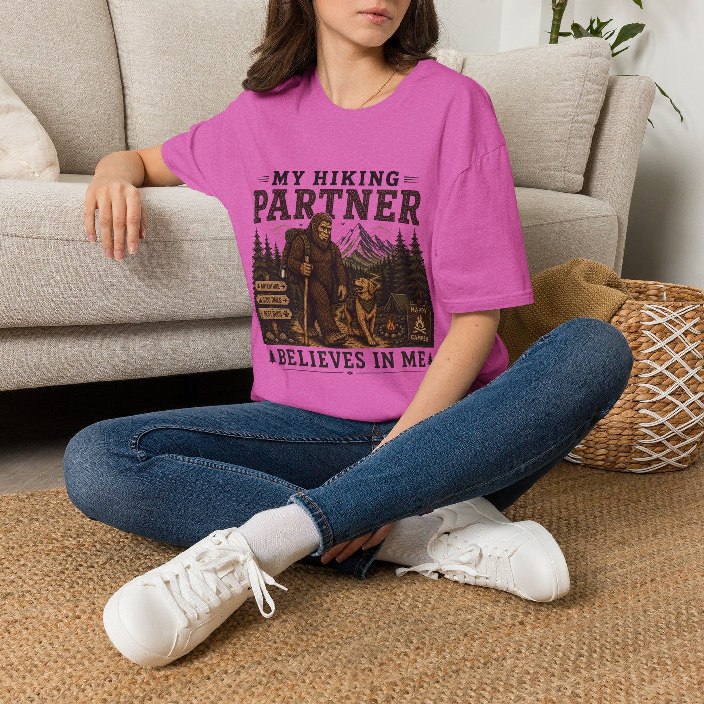 My Hiking Partner Believes in Me T-Shirt