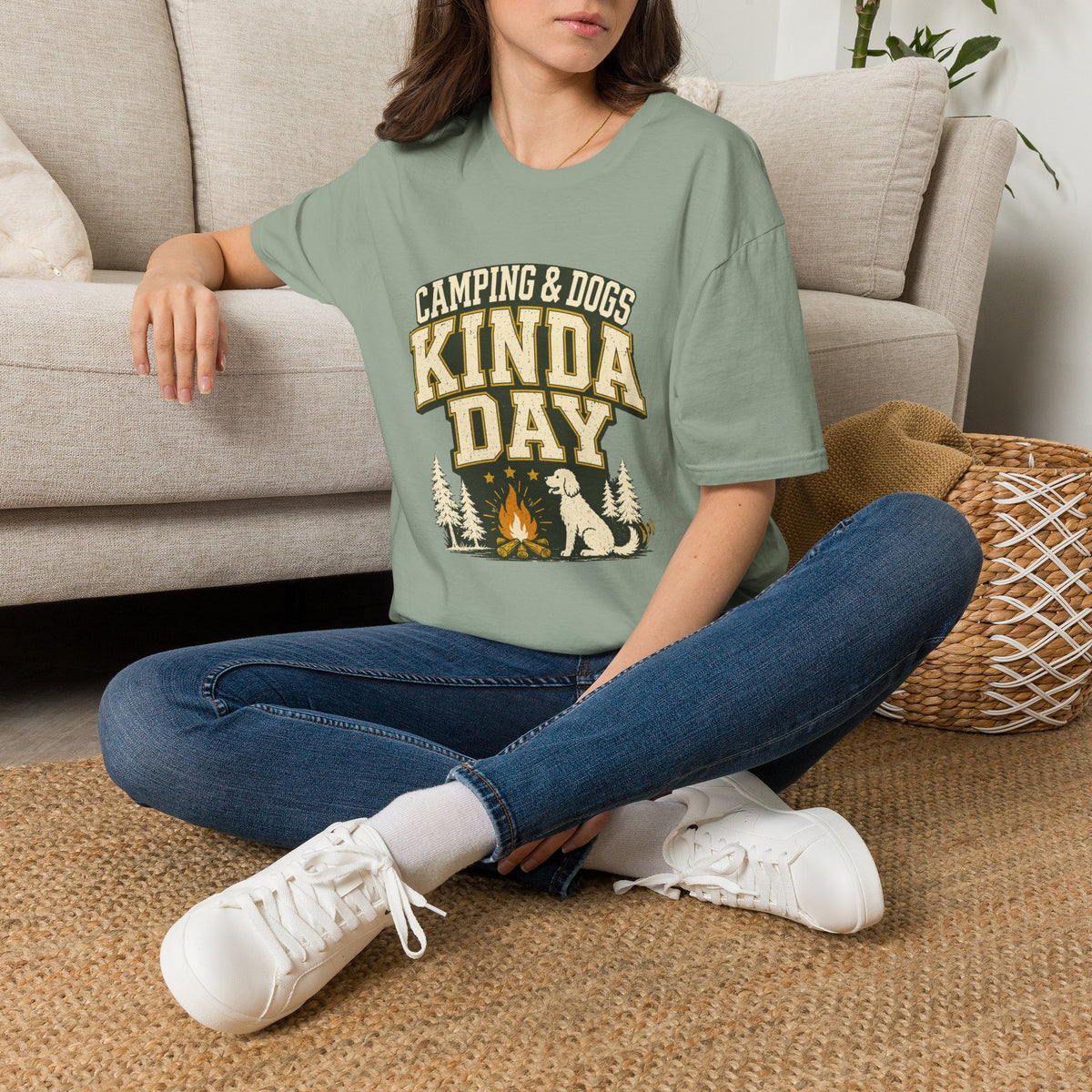 Kinda day with dogs and campfire T-Shirt