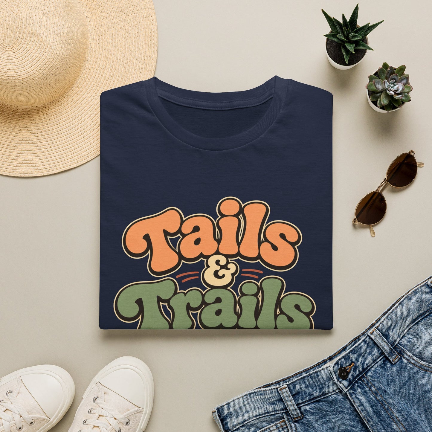 Tails & trails kinda day paw T-Shirt