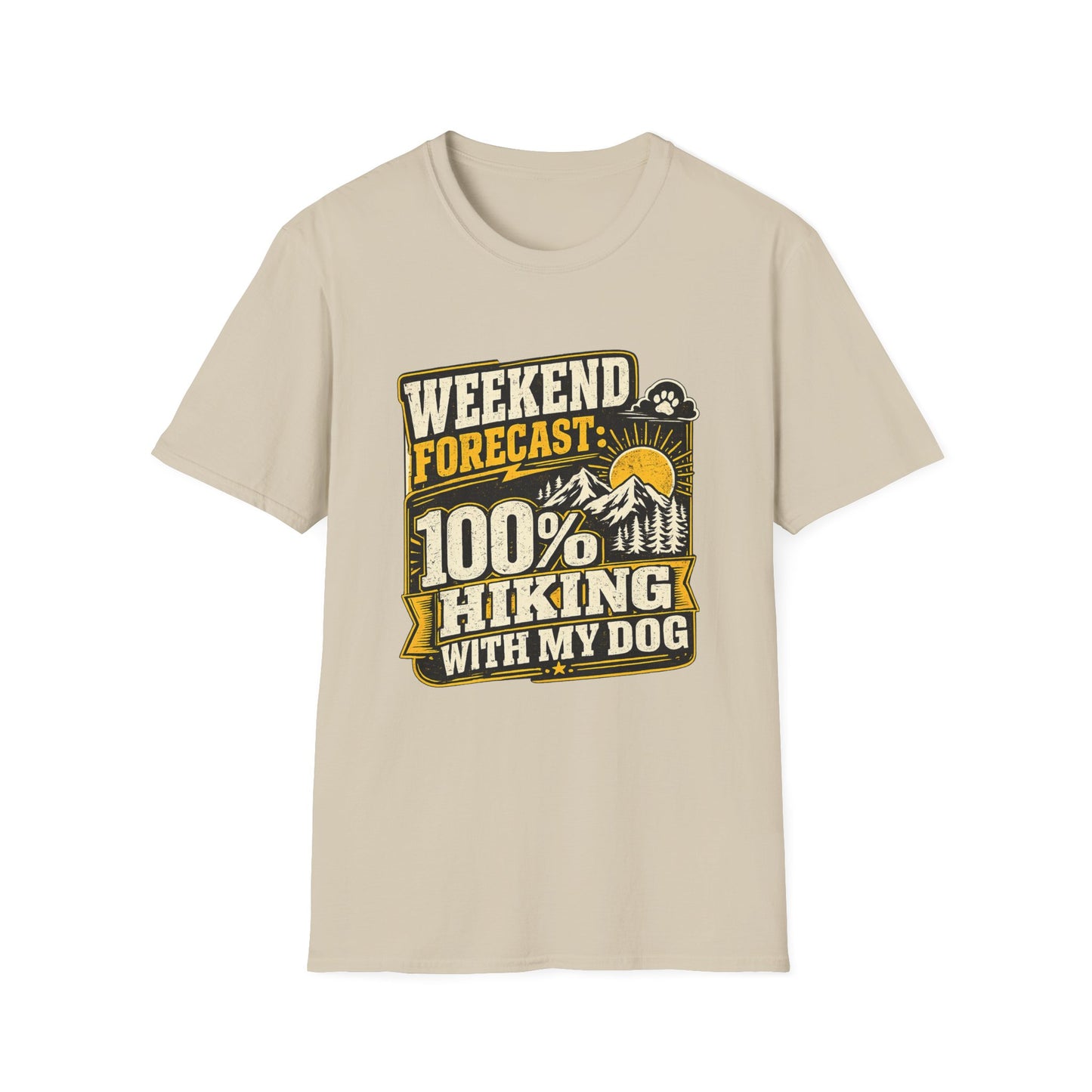 Weekend Hiking Forecast With Dog T-Shirt