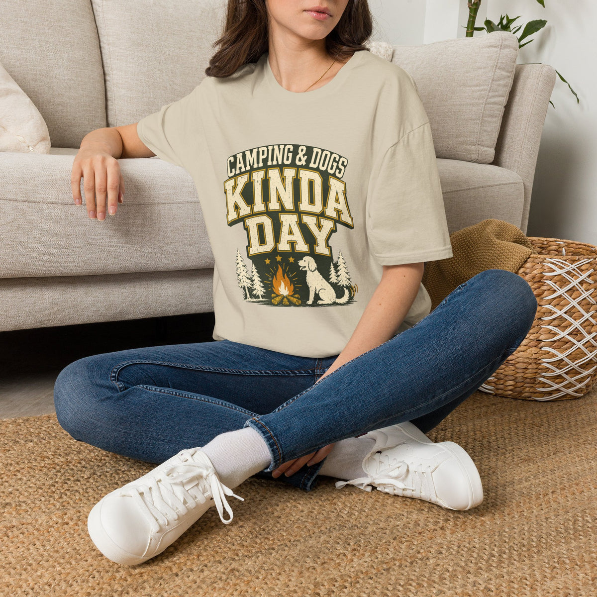 Kinda day with dogs and campfire T-Shirt