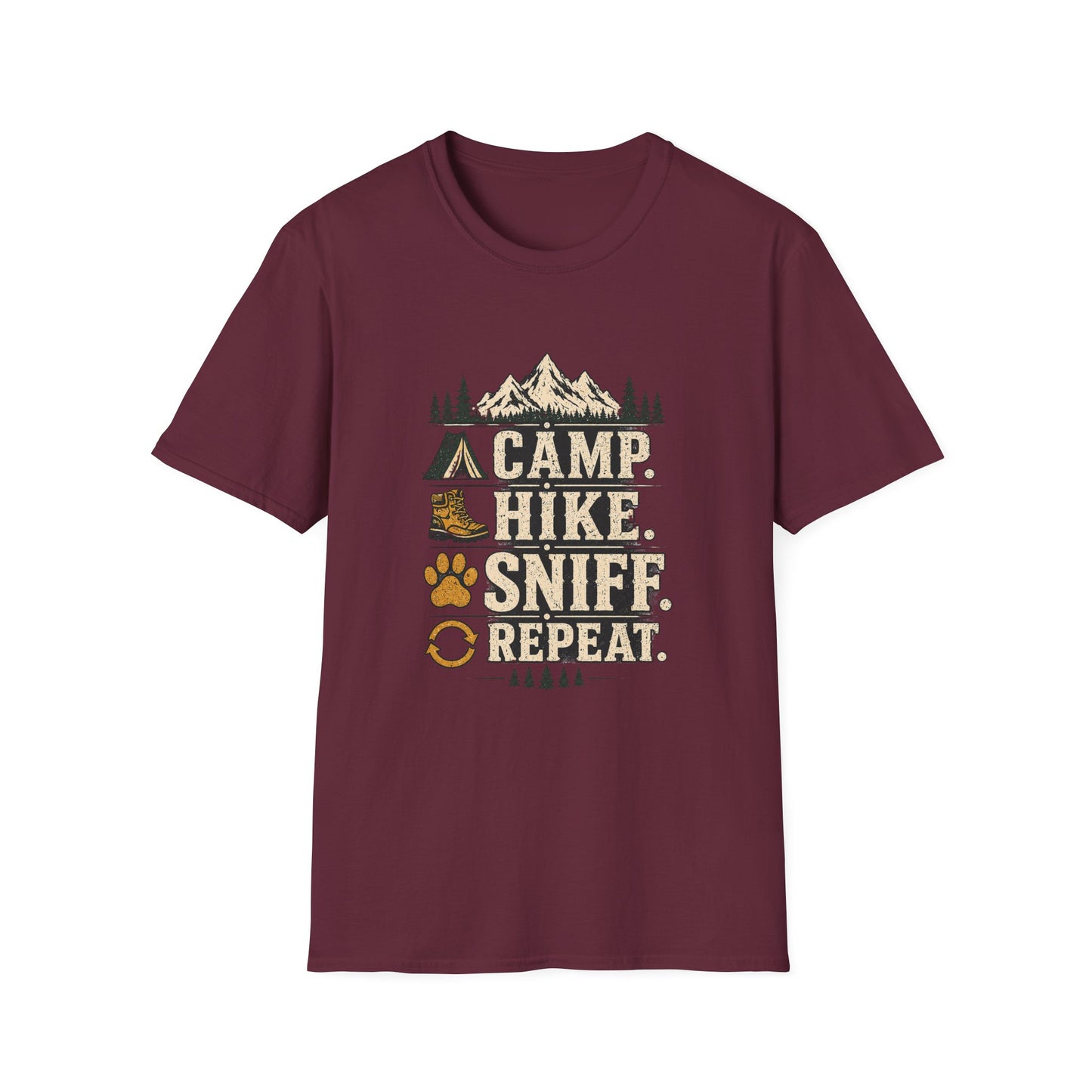 Camp, Hike, Sniff, Repeat T-Shirt