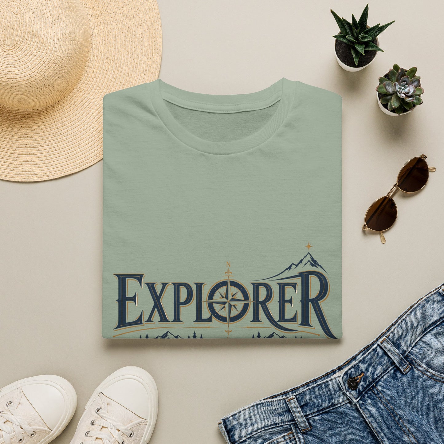 Explorer Emblem With Vintage Style T-Shirt
