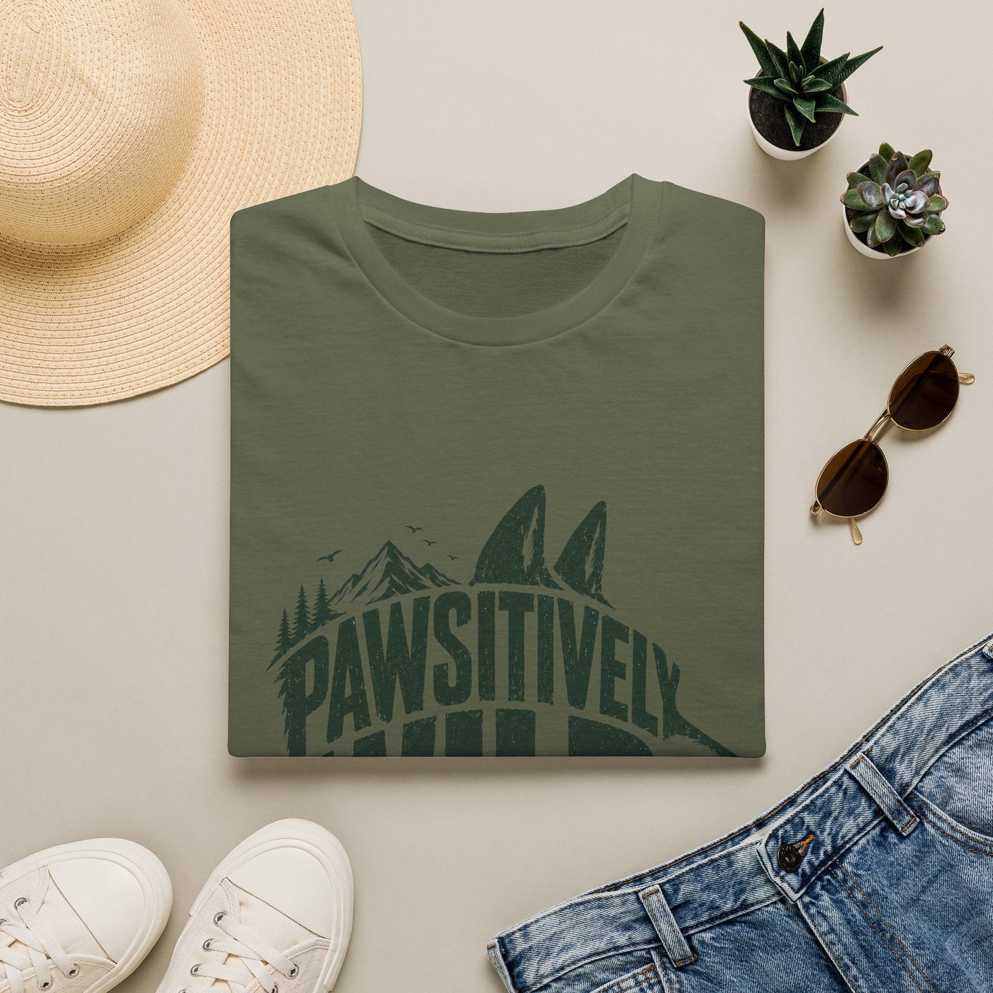 Positively Wild Wolf Logo T-Shirt