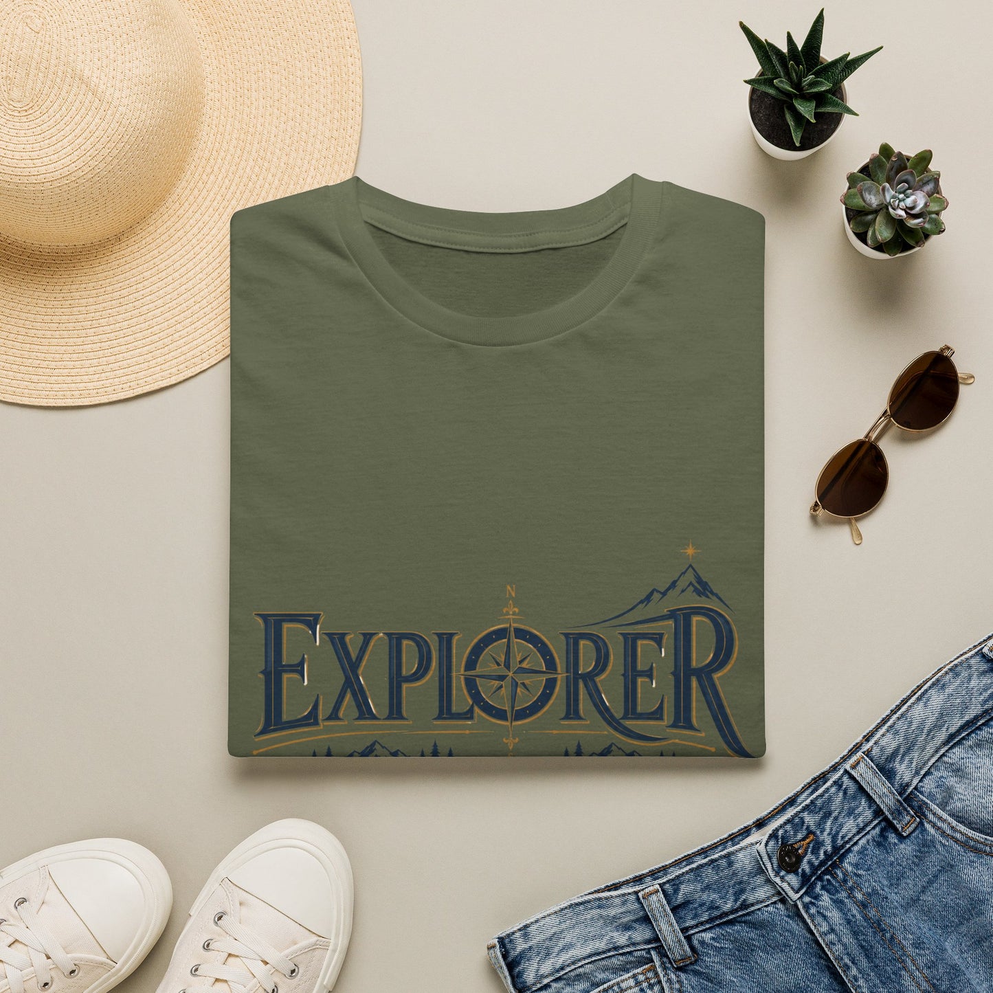 Explorer Emblem With Vintage Style T-Shirt