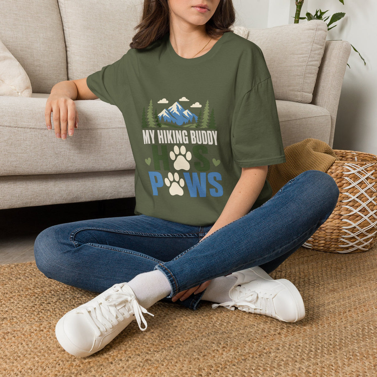 My Hiking Buddy Has Paws T-Shirt