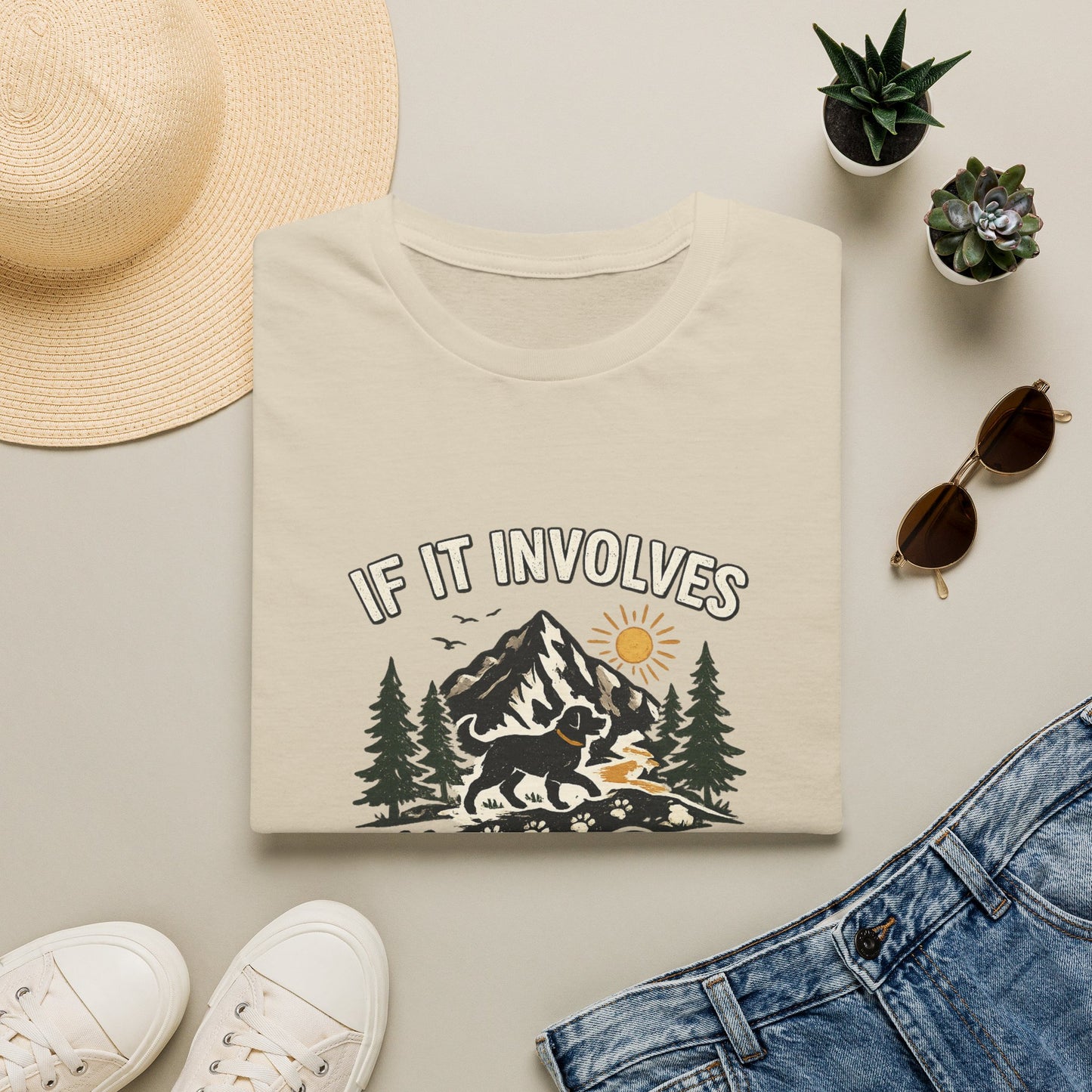 If It Involves Hiking & Dogs T-Shirt