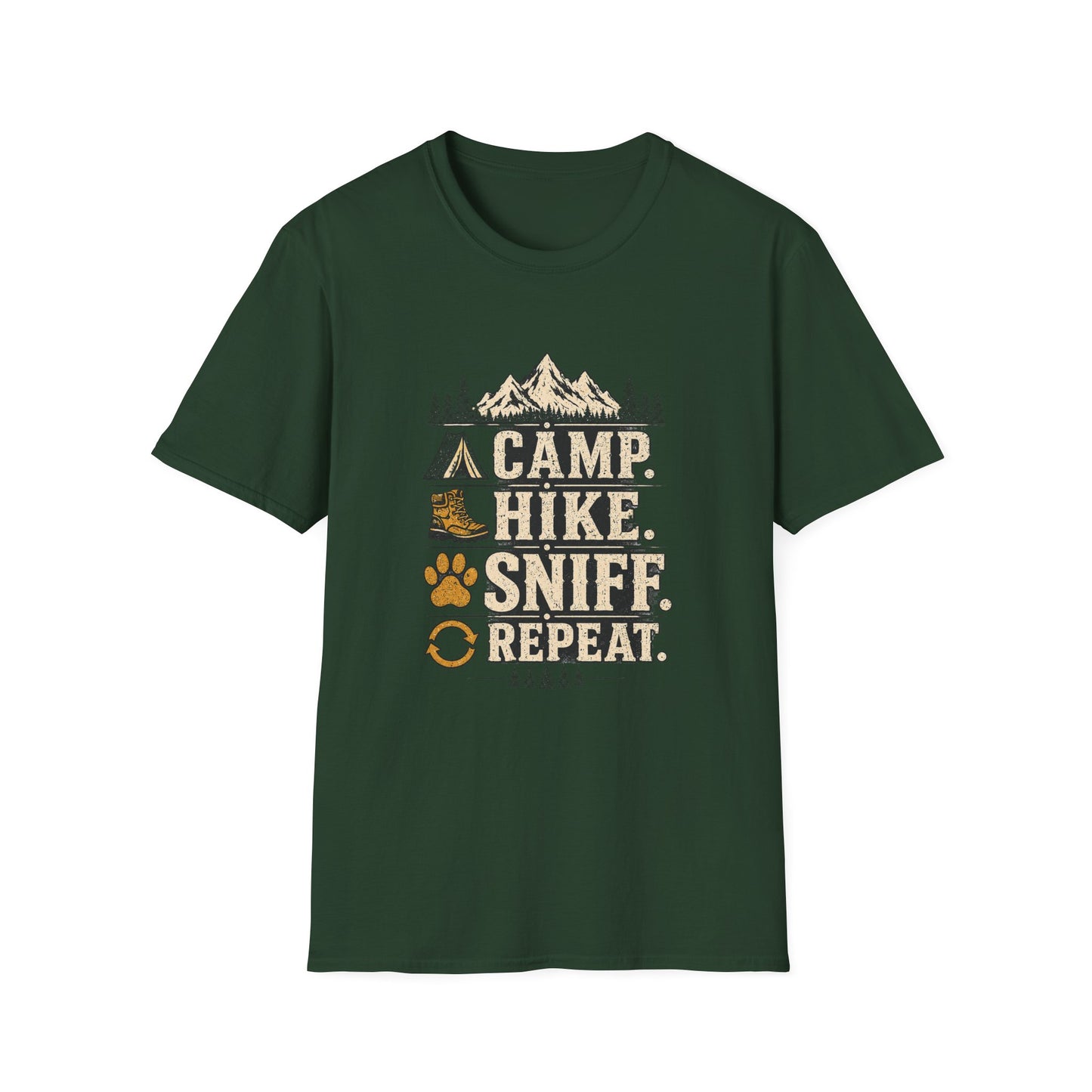 Camp, Hike, Sniff, Repeat T-Shirt