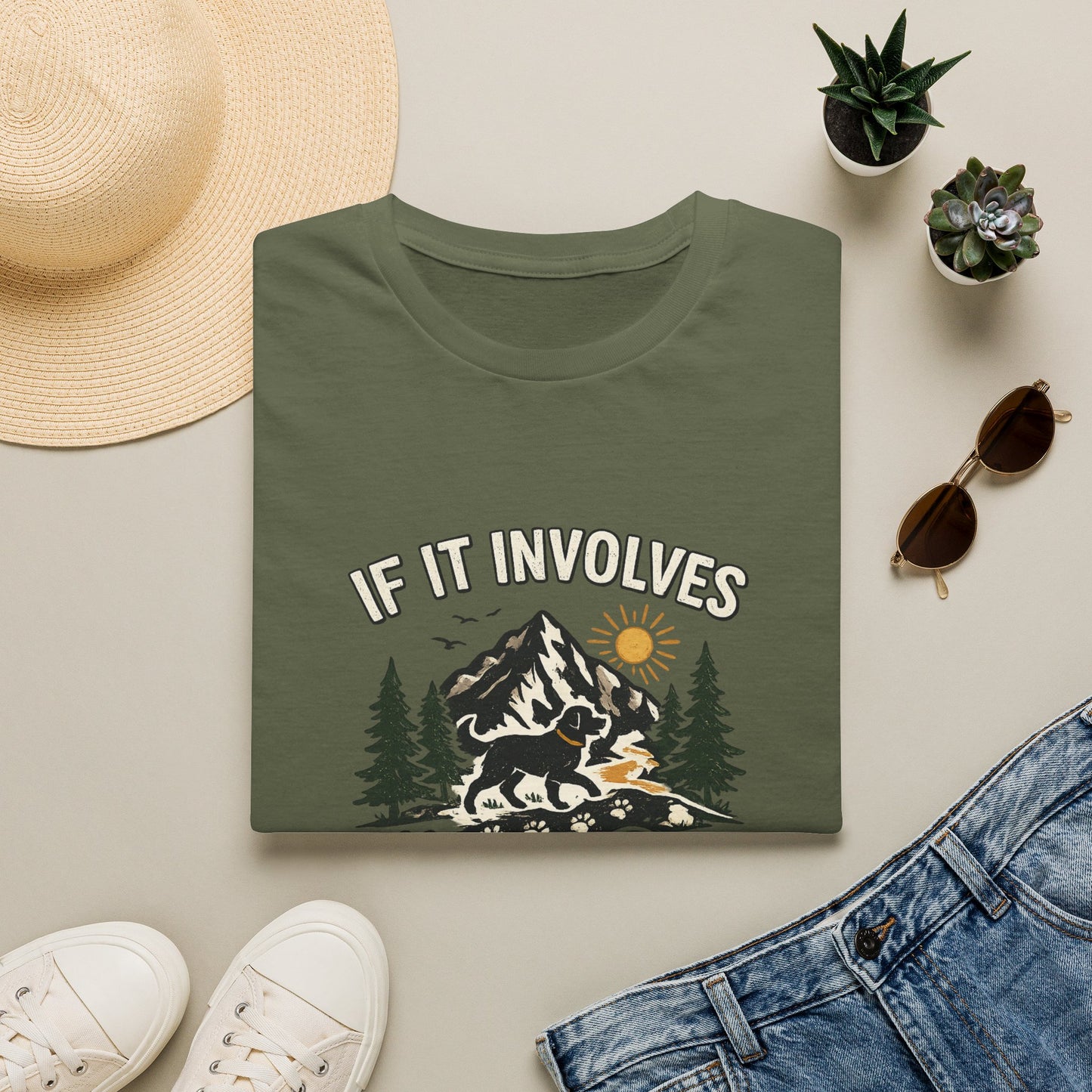 If It Involves Hiking & Dogs T-Shirt