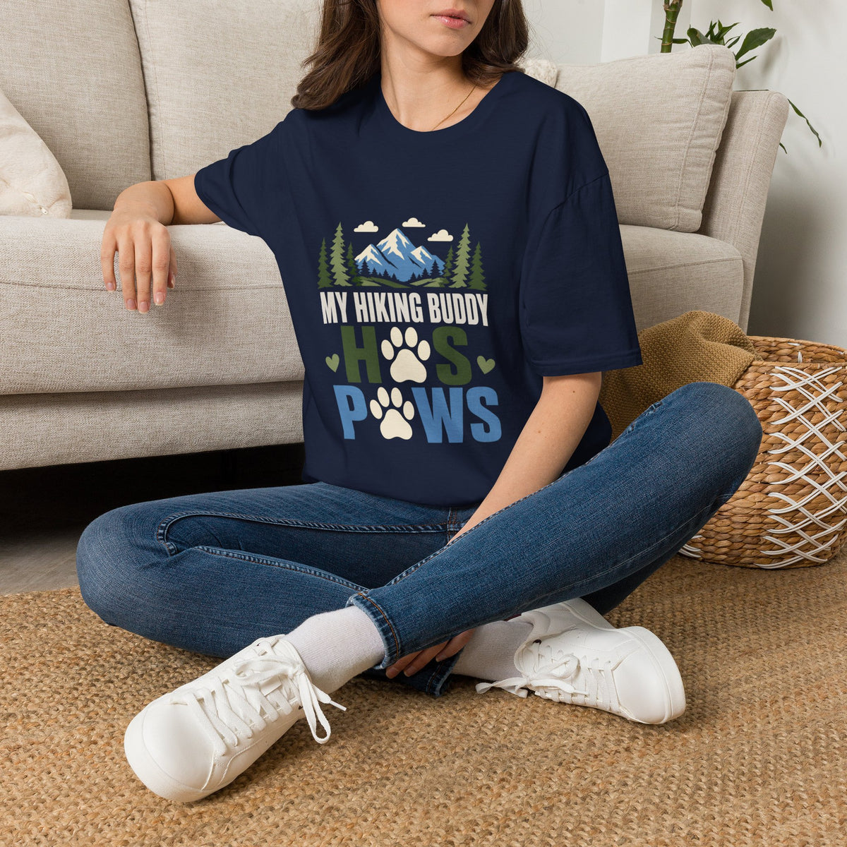 My Hiking Buddy Has Paws T-Shirt