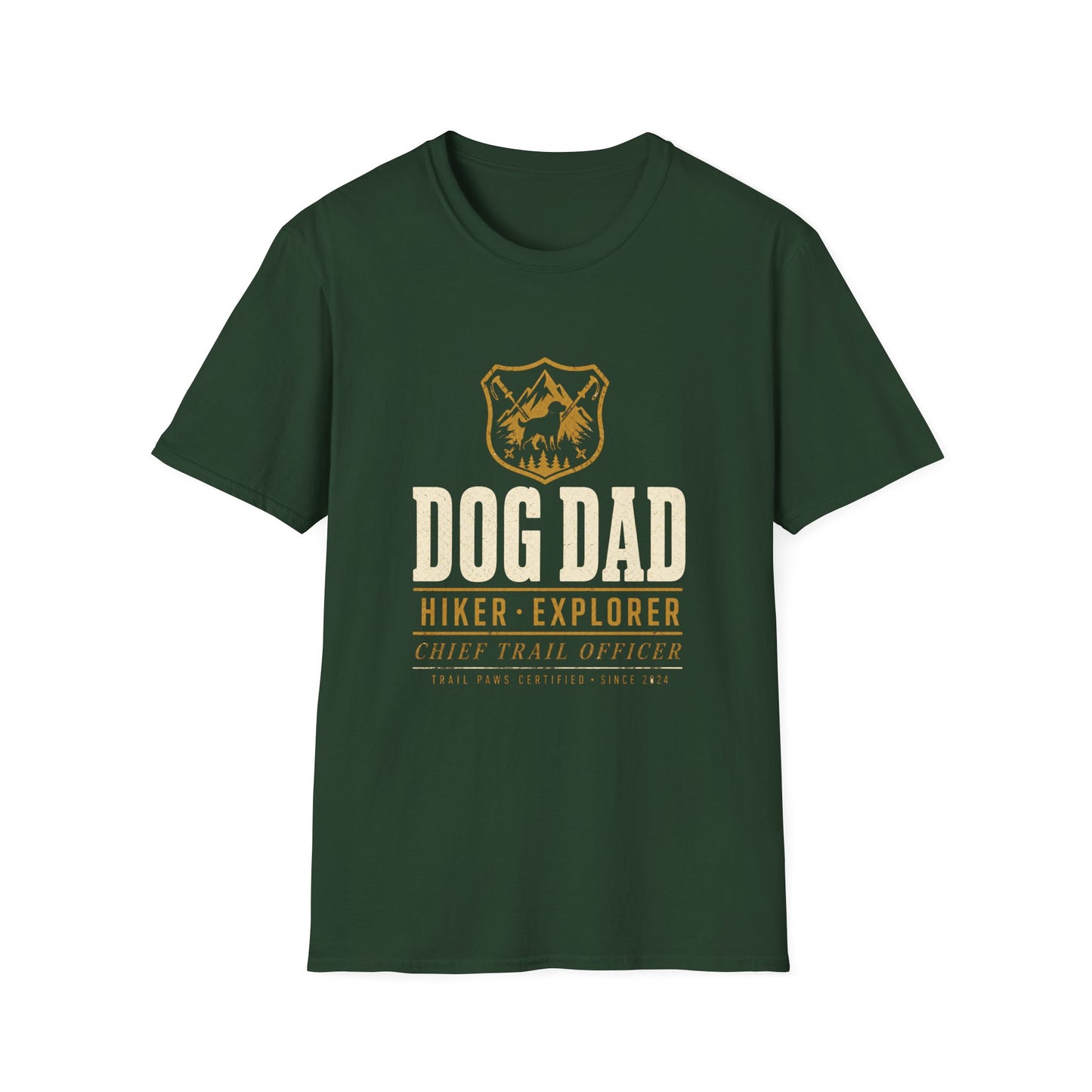 Dog Dad Hiking Badge T-Shirt