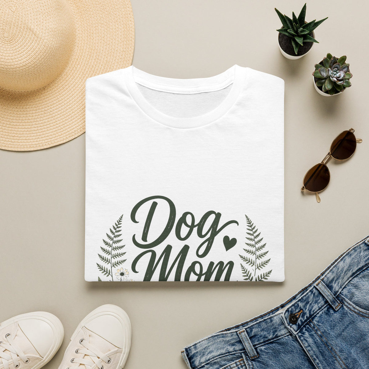 Dog mom with botanical T-Shirt