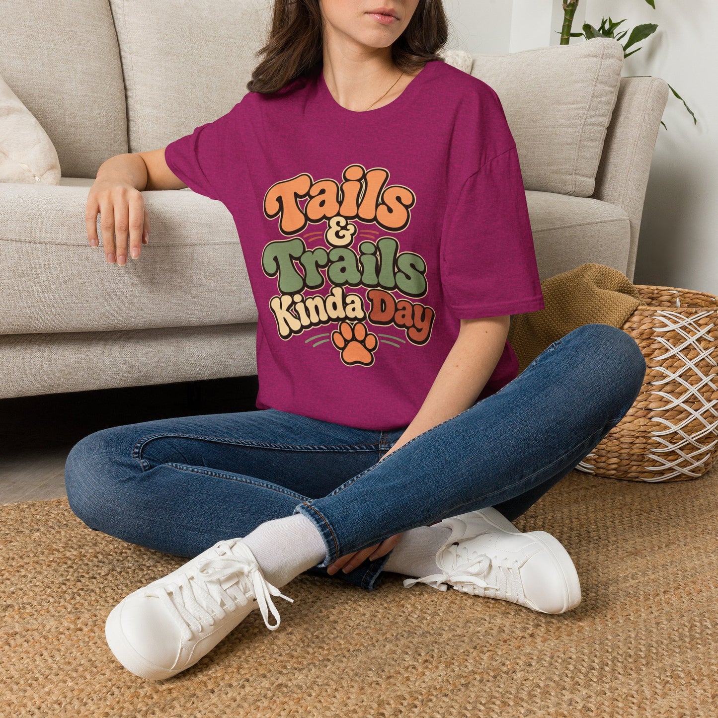 Tails & trails kinda day paw T-Shirt